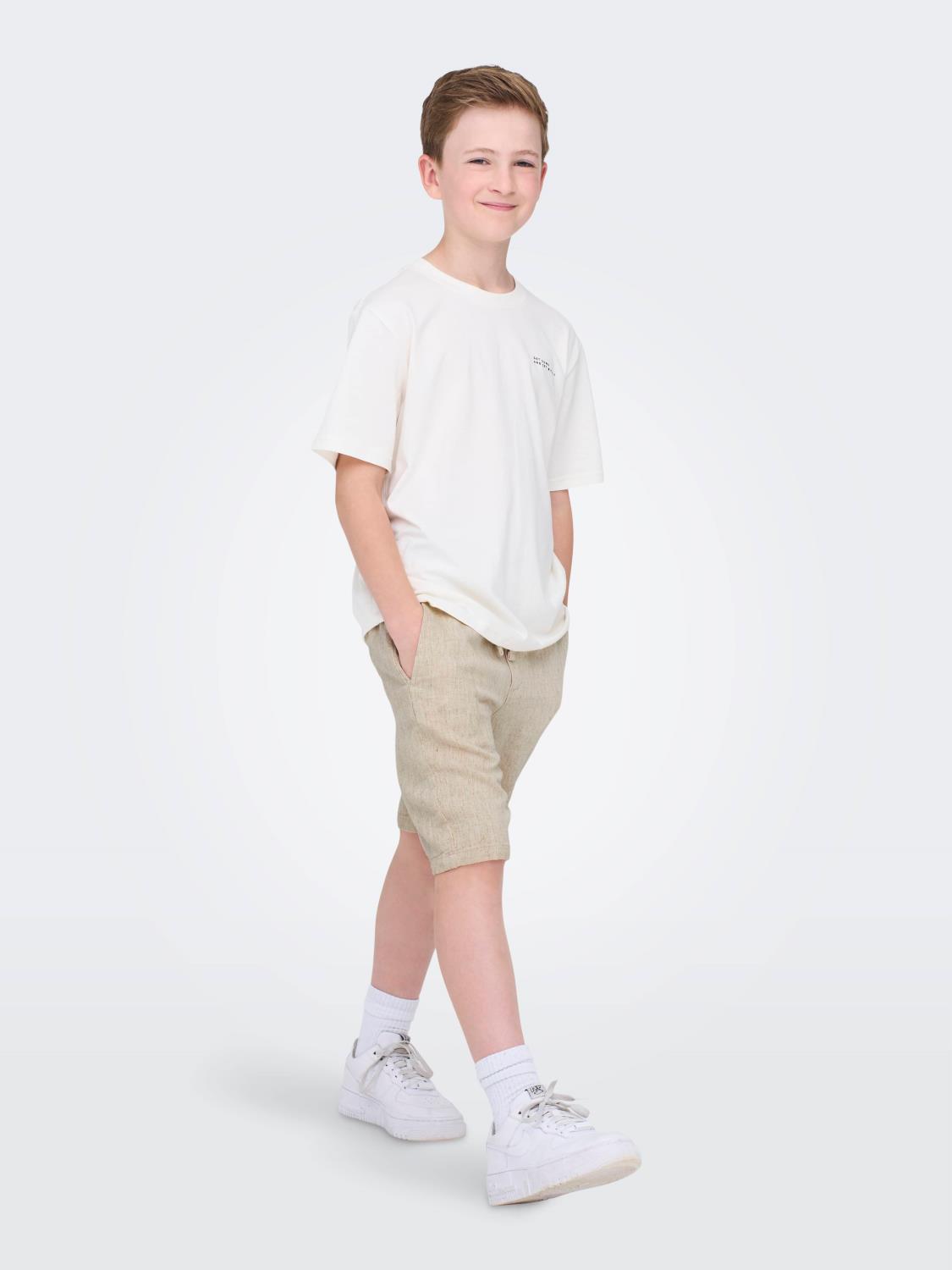 OSJTEL VISKOSE-LIN SHORTS